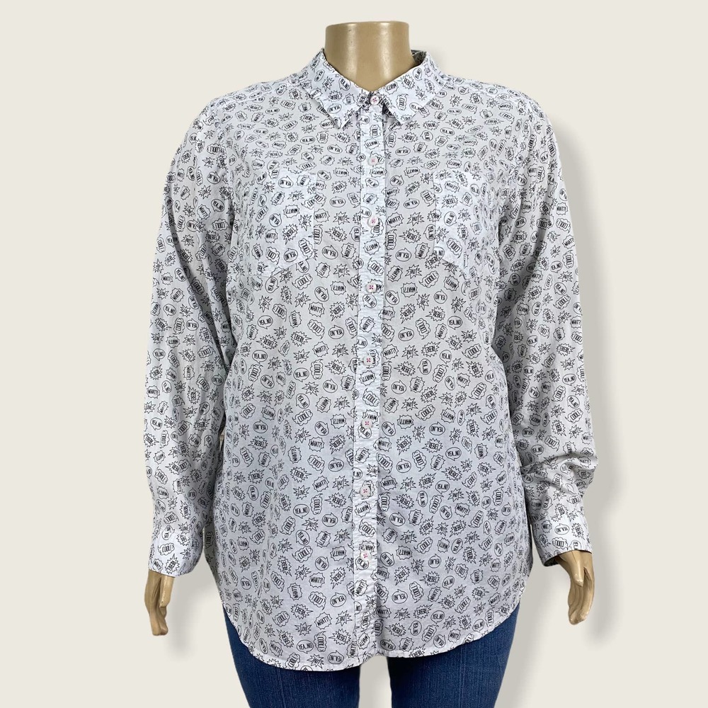 Torrid Rebel Wilson Pop Art Word Bubble Shirt 2X